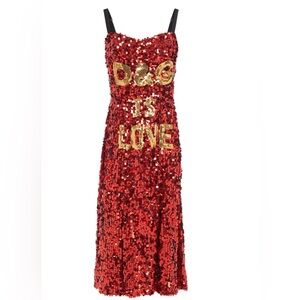 DOLCE & GABBANA Appliquéd sequined stretch-tulle midi dress